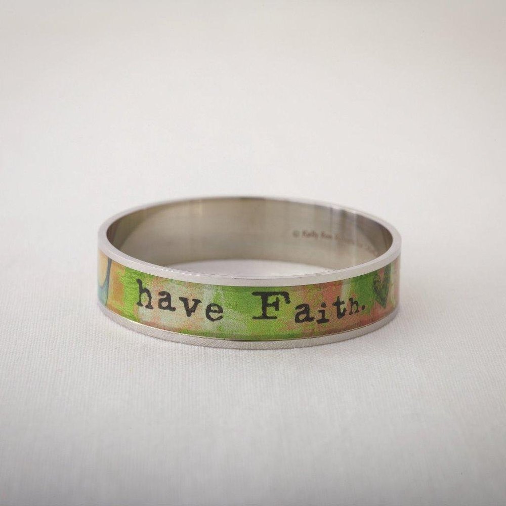 Kelly Rae Roberts Have Faith Colorful Bangle New